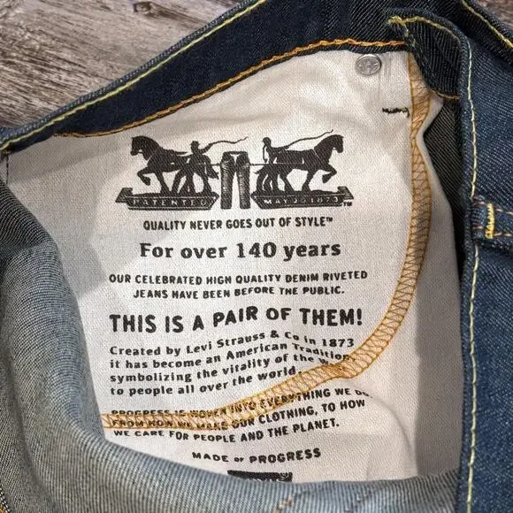 Levis 511 Jeans Mens 31x30 Blue Denim Slim Fit Stretch 2-Way Comfort Mid Rise - Picture 7 of 11